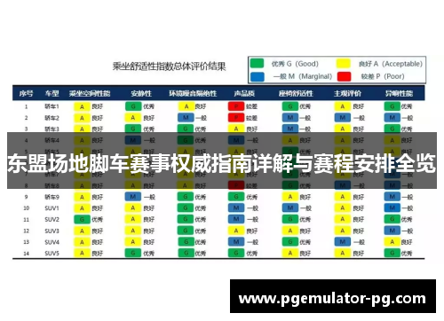 东盟场地脚车赛事权威指南详解与赛程安排全览